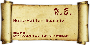 Weiszfeiler Beatrix névjegykártya